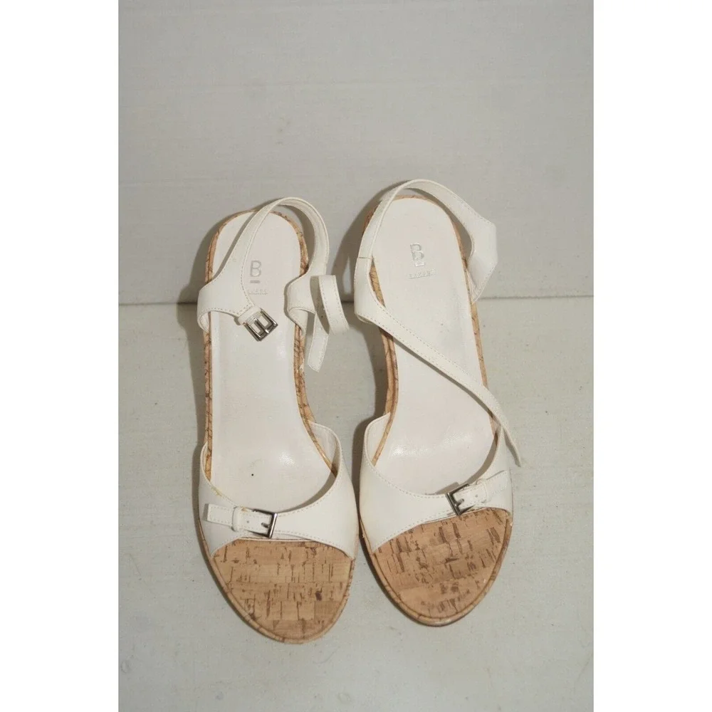 Bakers White Wedge High Heeled Shoes Women's Size 10M